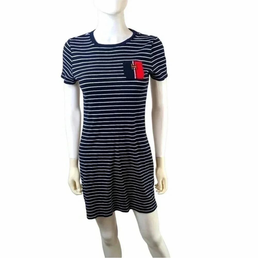 Tommy Hilfiger Striped Navy Dress